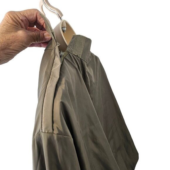 Akira Shorts Romper Mock Neck Long Slv Zip Close Lightweight Womens M Green - Picture 6 of 12